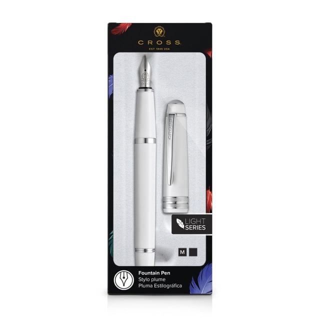 CROSS Bailey Light WHITE Fountain Pen, Medium Nib