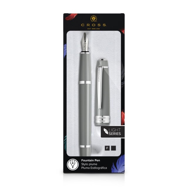 CROSS Bailey Light Grey Fountain Pen, Fine Nib