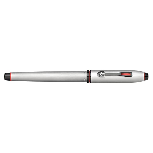 CROSS Ferrari Townsend Brushed Platinum Fountain Pen, Medium Nib