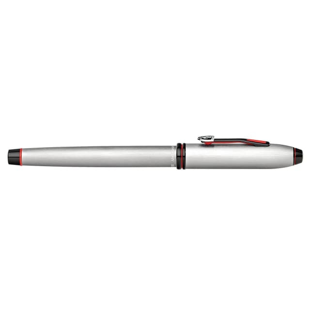 CROSS Ferrari Townsend Brushed Platinum Fountain Pen, Medium Nib