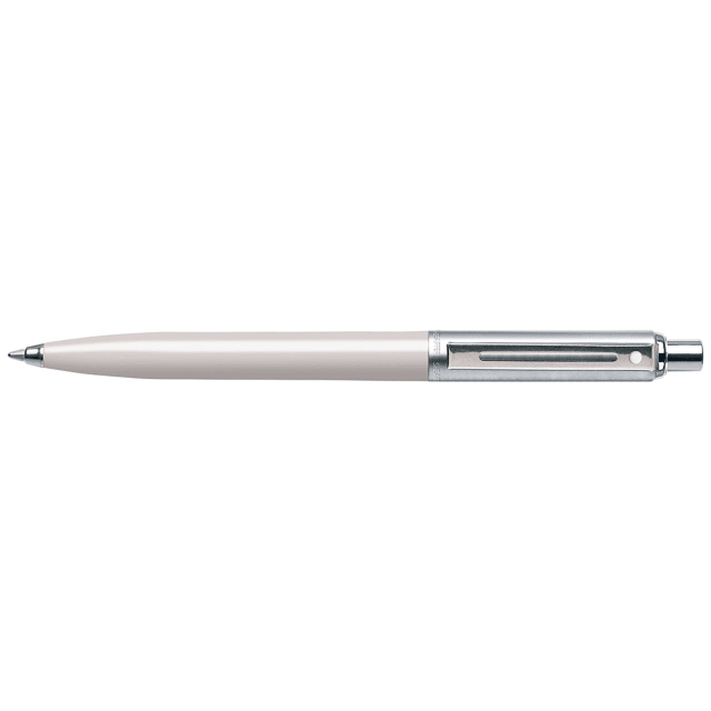 SHEAFFER Sentinel White Chrome Cap Nickel Trim Ballpoint Pen