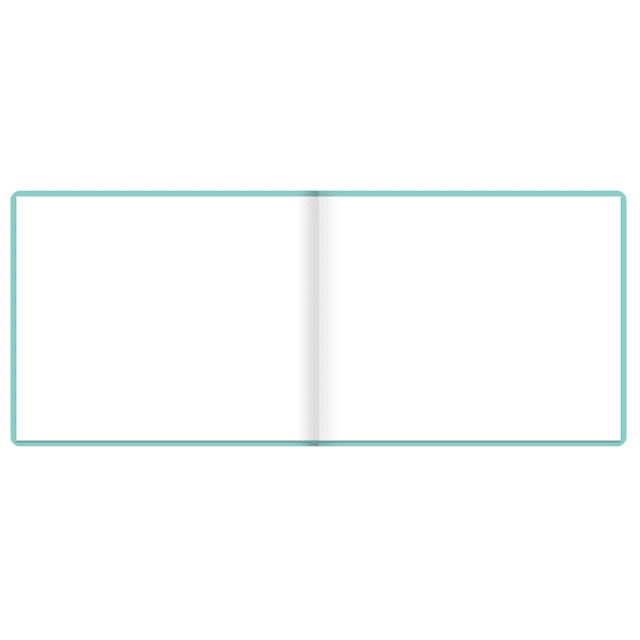 LETTS Dazzle Quarto Blank Guest Book L/Sc Turq