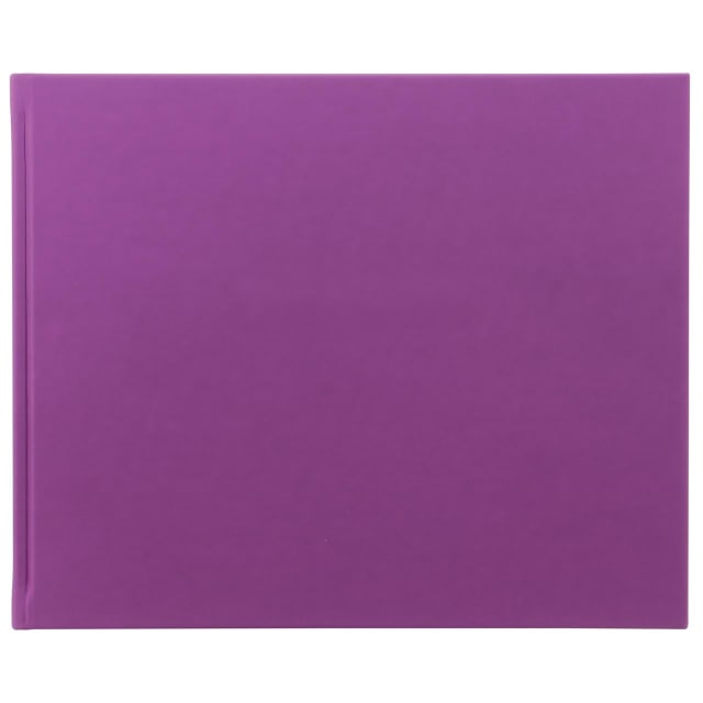 LETTS Dazzle Quarto Blank Guest Book L/Sc Prpl