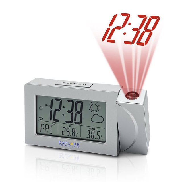 BRESSER PROJECTION CLOCK WITH WEATHER FORECAST DISPLAY