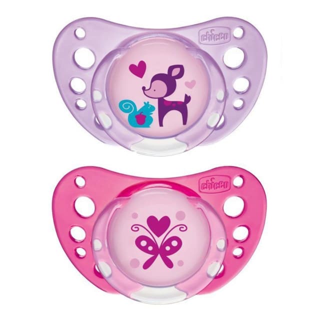 CHICCO Soother: Latex Physio Air 6-16M 2pk-Girl