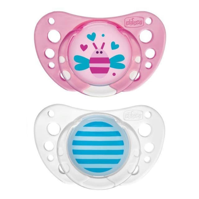 CHICCO Soother: Latex PhysioAir 16-36m 2pk-Girl