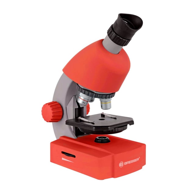 BRESSER 40x-640x Microscope - Red