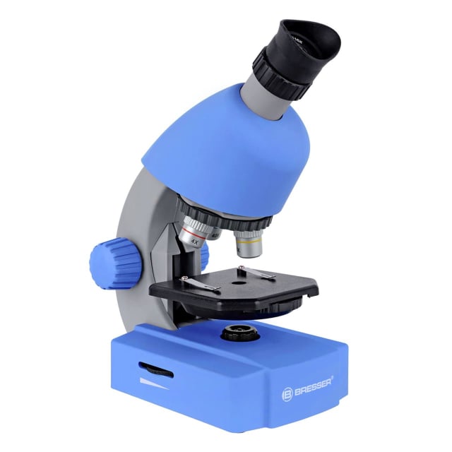 BRESSER 40x-640x Microscope - Blue