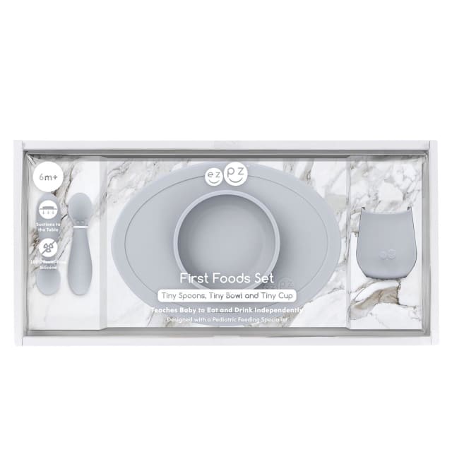 EZPZ TINY FIRST FOOD SET PEWTER