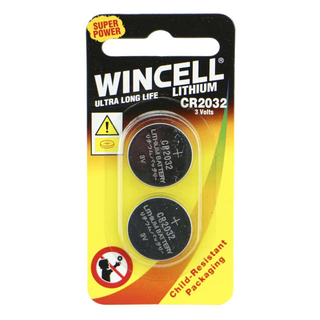 WINCELL LITHIUM 2032 3V BUTTON CEL 2PK