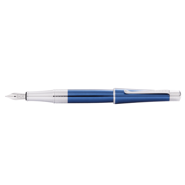 CROSS Beverly Light Blue Lacquer & Chrome Fountain Pen, Medium Nib