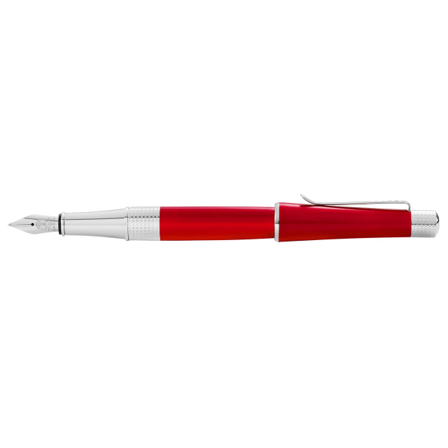 CROSS Beverly T/L Red Lacquer & Chrome Fountain Pen, Medium Nib