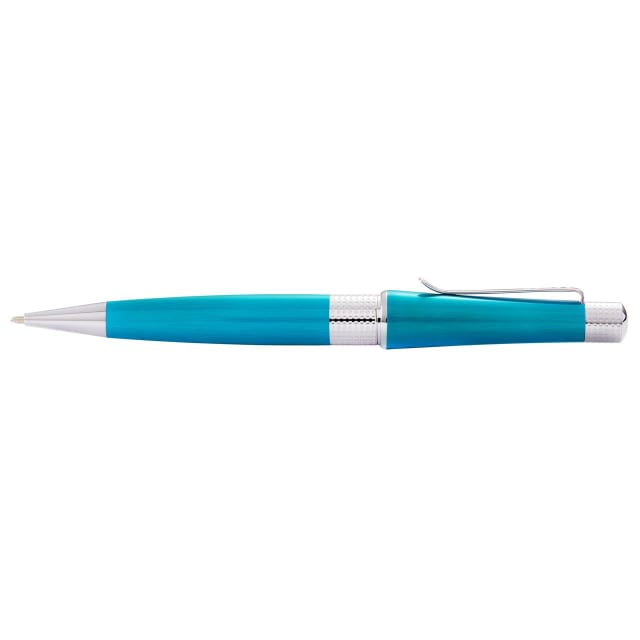 CROSS Beverly Translucent Teal Lacquer & Chrome Ballpoint Pen