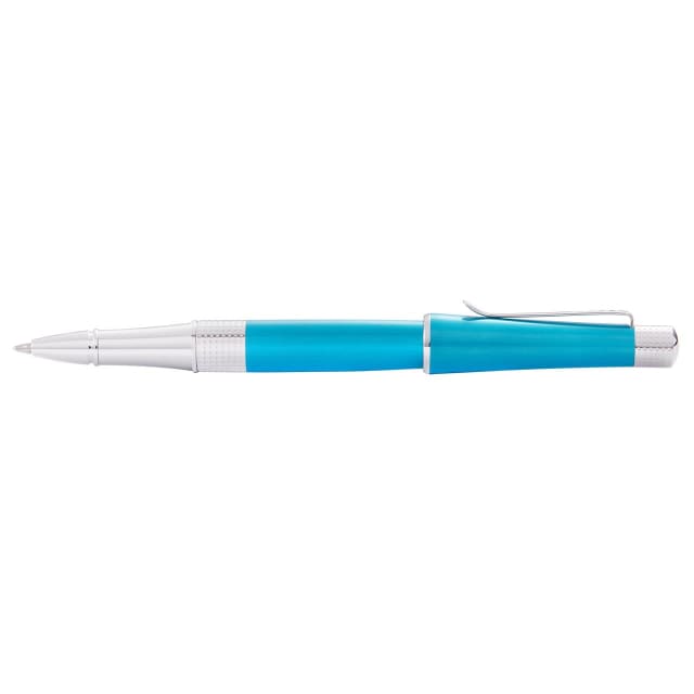 CROSS Beverly Translucent Teal Lacquer & Chromer Rollerball Pen