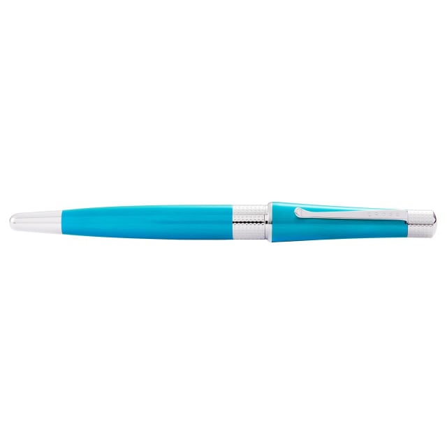 CROSS Beverly Translucent Teal Lacquer & Chromer Rollerball Pen