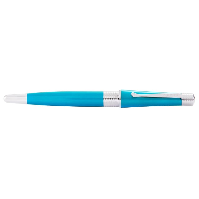 CROSS Beverly Translucent Teal Lacquer & Chrome Fountain Pen, Medium Nib