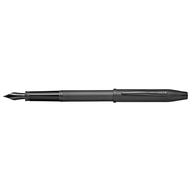 CROSS Century II Black MicroKnurl & Mt Black Fountain Pen, Fine Nib