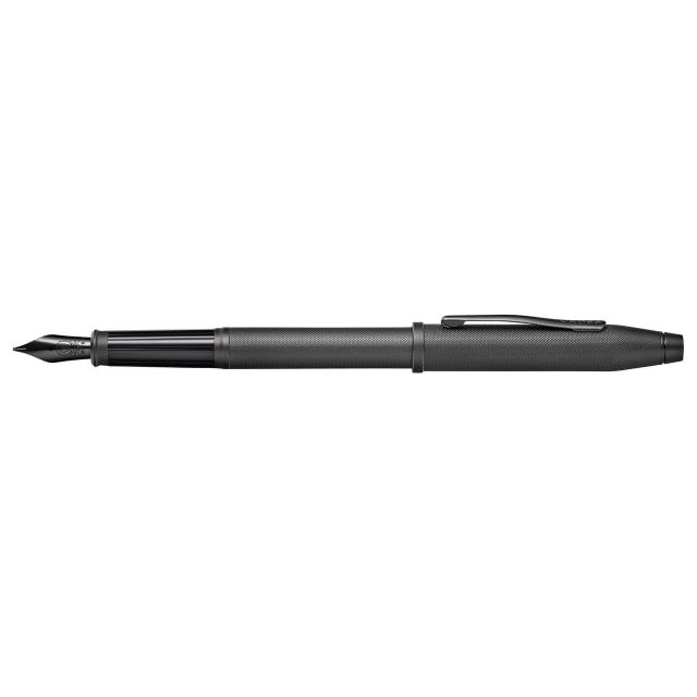 CROSS Century II Black MicroKnurl & Mt Black Fountain Pen, Medium Nib