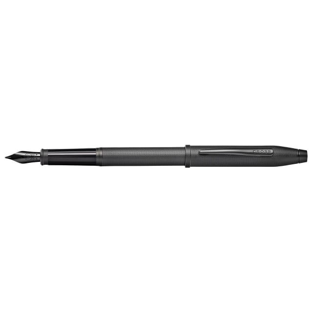CROSS Century II Black MicroKnurl & Mt Black Fountain Pen, Medium Nib