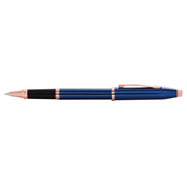 CROSS Century II Translucent Blue Lacquer & Rose Gold Rollerball Point