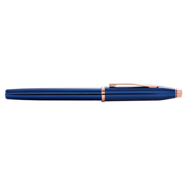 CROSS Century II Translucent Blue Lacquer & Rose Gold Rollerball Point