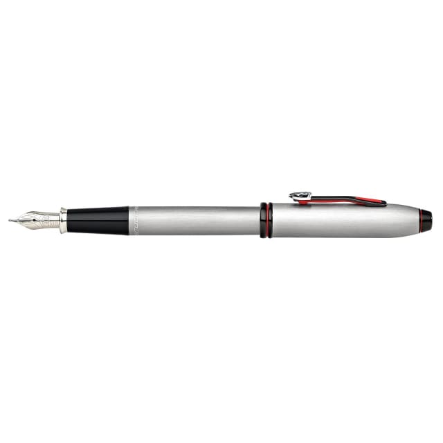 CROSS Ferrari Townsend Brushed Platinum Fountain Pen, Fine Nib