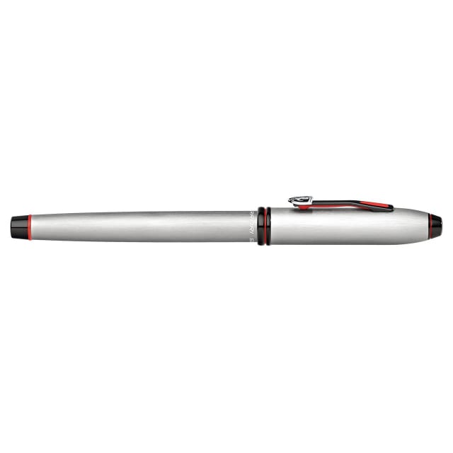 CROSS Ferrari Townsend Brushed Platinum Fountain Pen, Fine Nib
