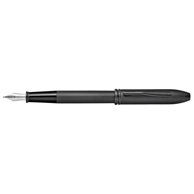 CROSS Townsend Black MicroKnurl & Matt Black Fountain Pen, Fine Nib