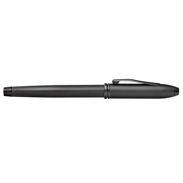 CROSS Townsend Black MicroKnurl & Matt Black Fountain Pen, Medium Nib