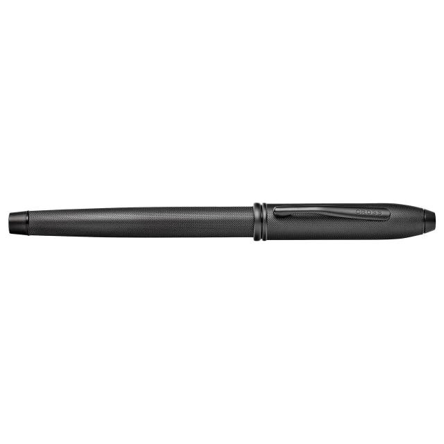 CROSS Townsend Black MicroKnurl & Matt Black Fountain Pen, Medium Nib