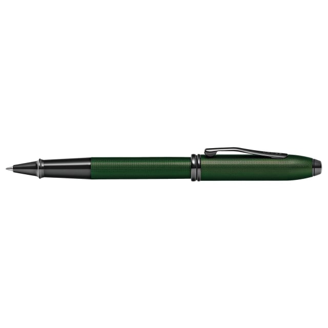 CROSS Townsend Green MicroKnurl & Highly Polished Black Rollerball Pen