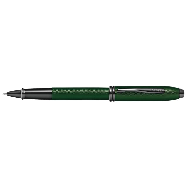 CROSS Townsend Green MicroKnurl & Highly Polished Black Rollerball Pen