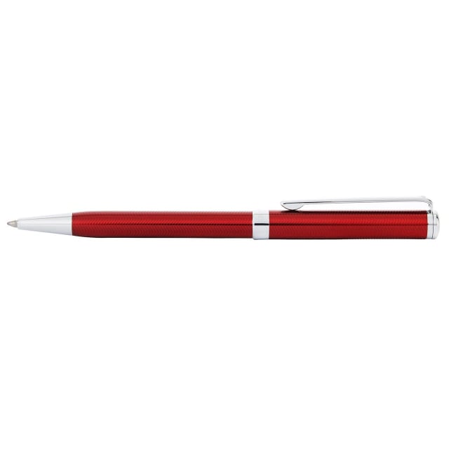 SHEAFFER Intensity Engrvd Red Lacquer/Chrome Trim Ballpoint Pen
