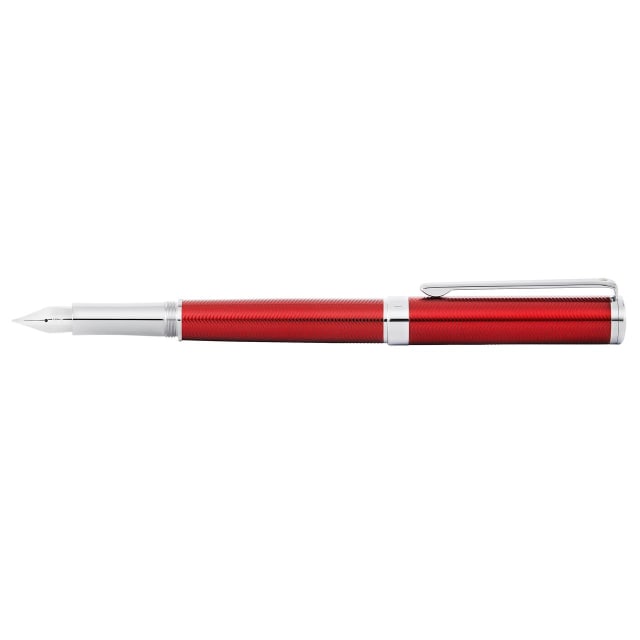 SHEAFFER Intensity Engrvd Red Lacquer/Chrome Trim Fine Fountain Pen