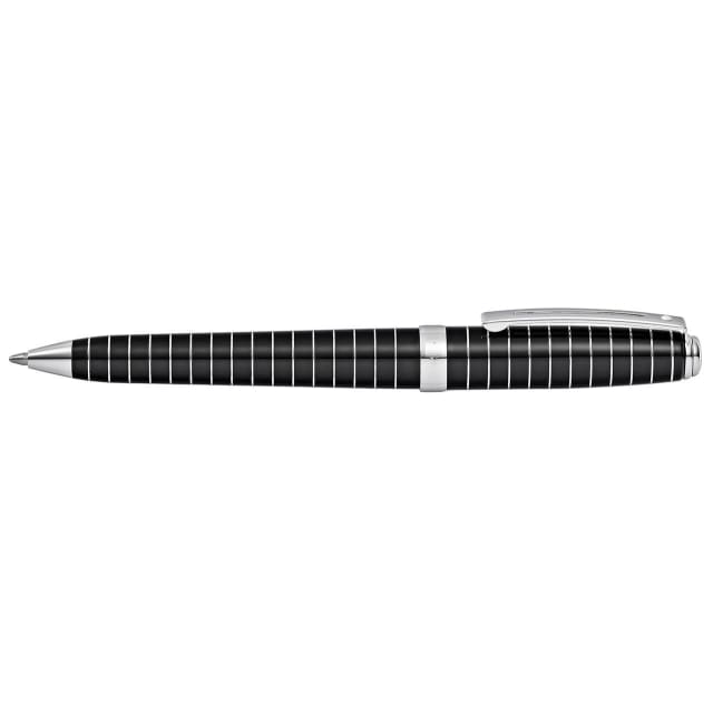 SHEAFFER Prelude Black Lacquer Engraved Lines Ballpoint Pen