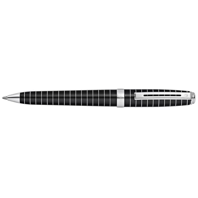 SHEAFFER Prelude Black Lacquer Engraved Lines Ballpoint Pen