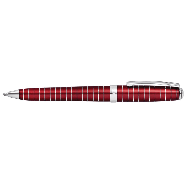 SHEAFFER Prelude Red Lacquer Engraved Lines Ballpoint Pen