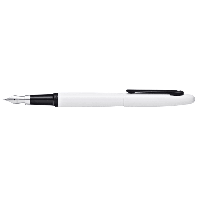 SHEAFFER VFM White Lacquer Black Ballpoint Pen