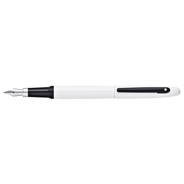 SHEAFFER VFM White Lacquer Black Ballpoint Pen
