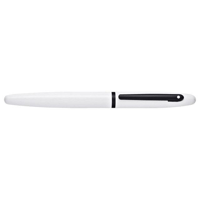SHEAFFER VFM White Lacquer Black Ballpoint Pen