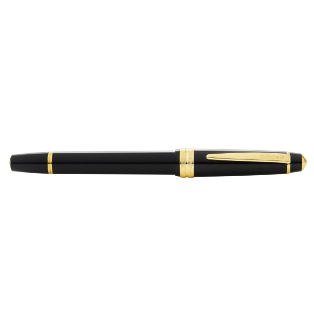 CROSS Bailey Light Gloss Black/Gold Fountain Pen, Xtra Fine Nib