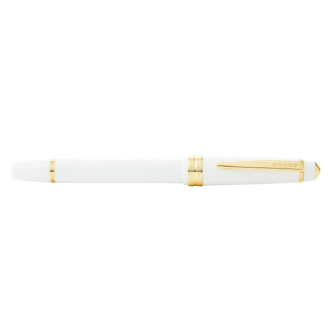 CROSS Bailey Light Gloss White/Gold Fountain Pen, Xtra Fine Nib