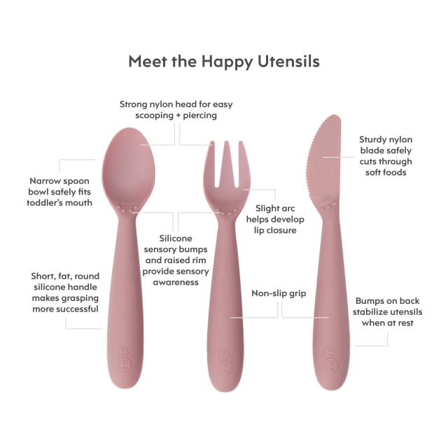 EZPZ HAPPY UTENSILS BLUSH