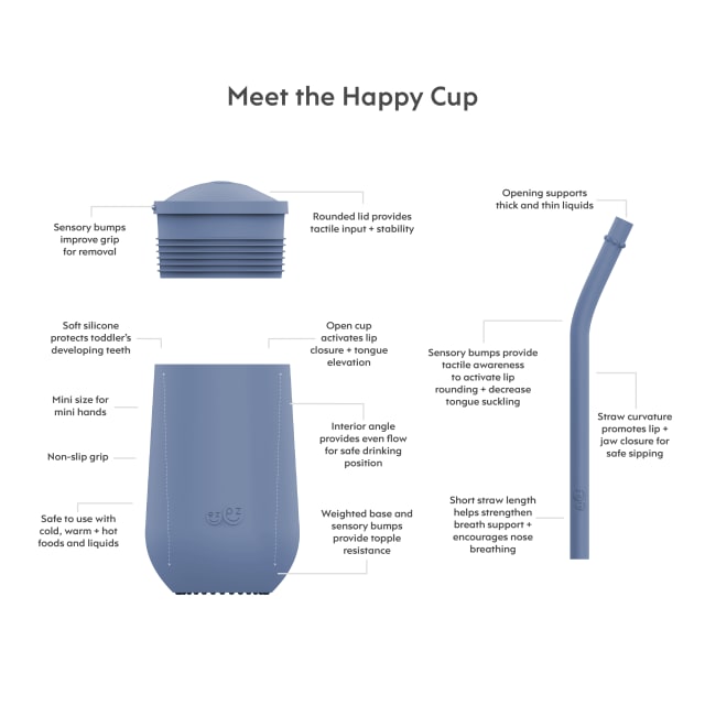 EZPZ HAPPY CUP+STRAW SYSTEM INDIGO