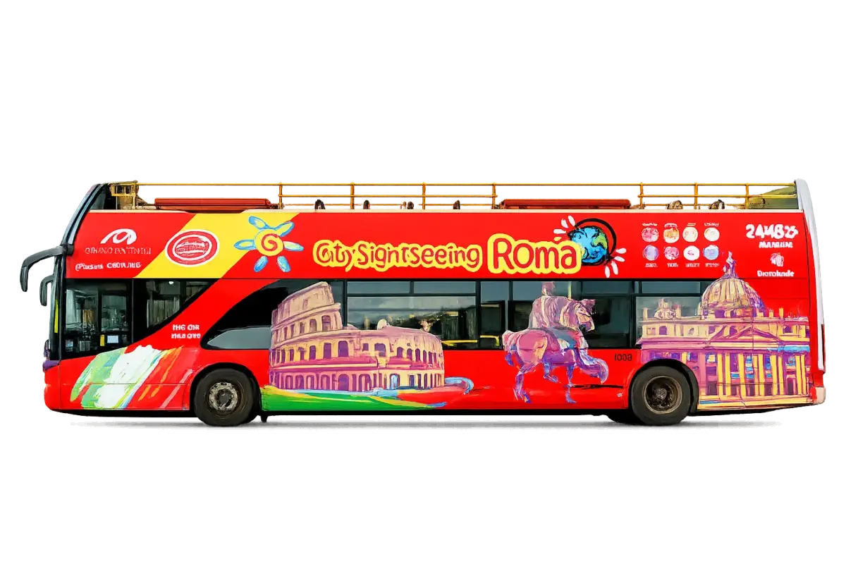1 Day Hop-on Hop-off panoramic bus tour in Rome (City Sightseeing)
