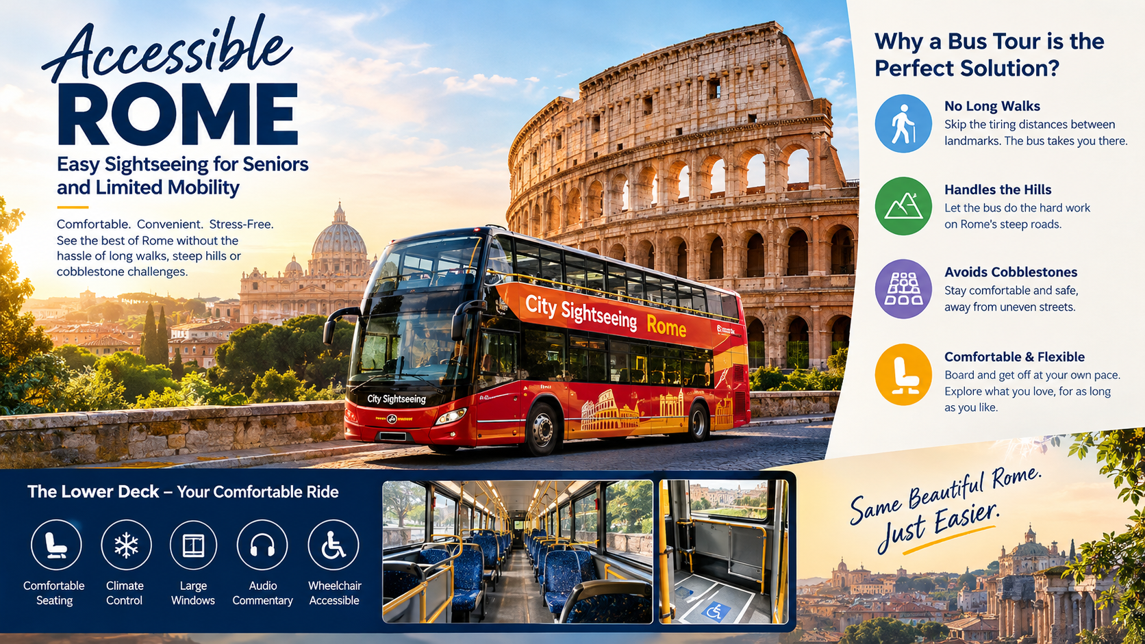 Accessible Rome: Easy Sightseeing for Seniors and Limited Mobility