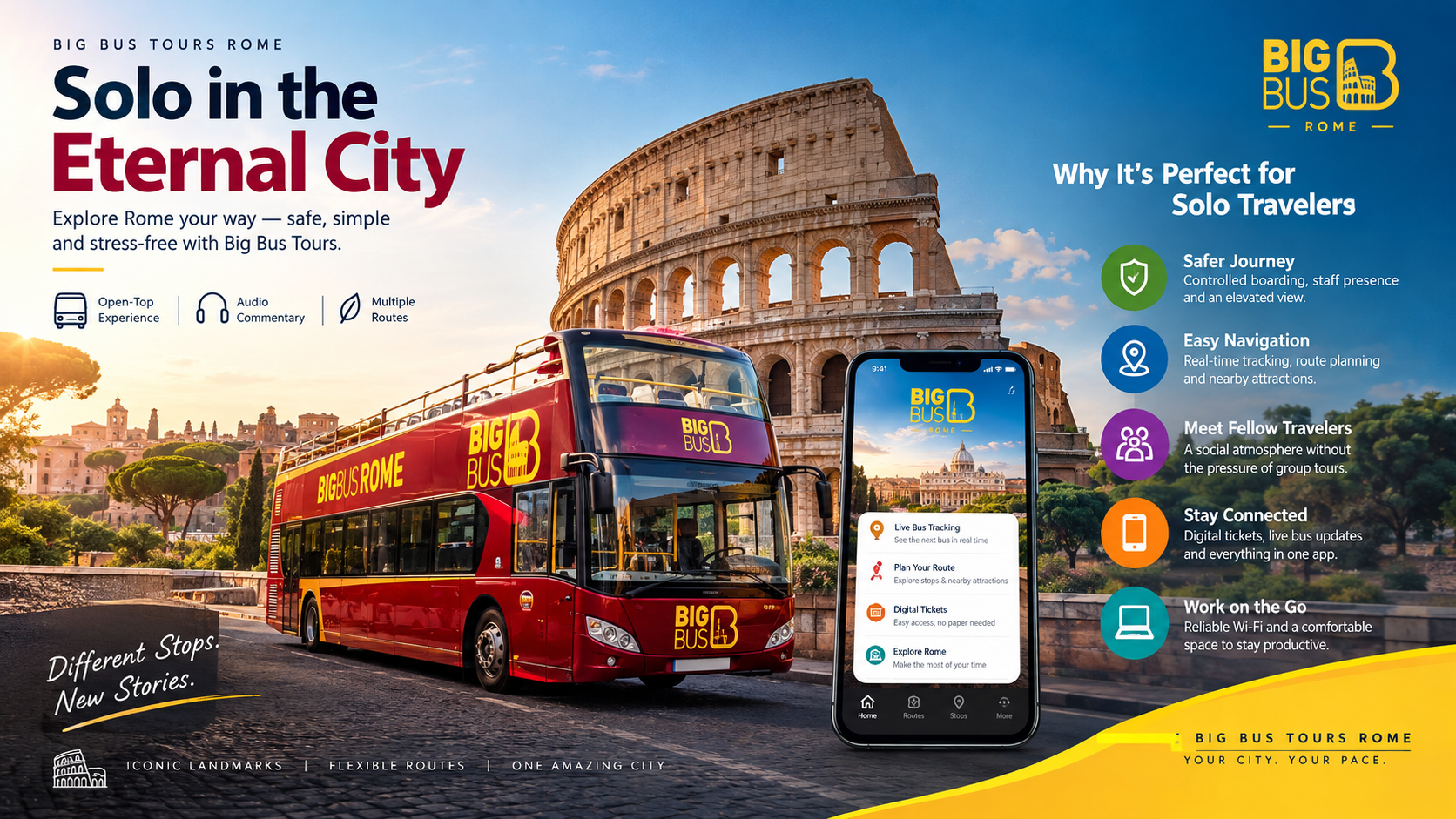 Solo in the Eternal City: Why Big Bus Tours Rome is Perfect for Solo Travelers