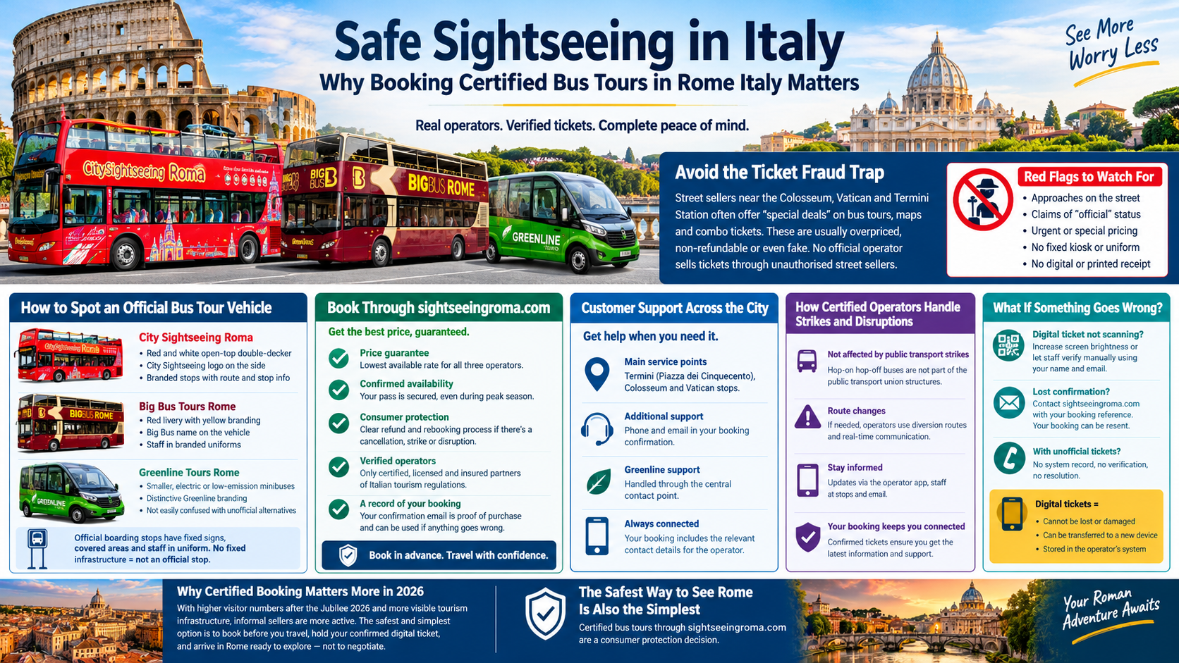 Safe Sightseeing in Italy: Why Booking Certified Bus Tours in Rome Italy Matters