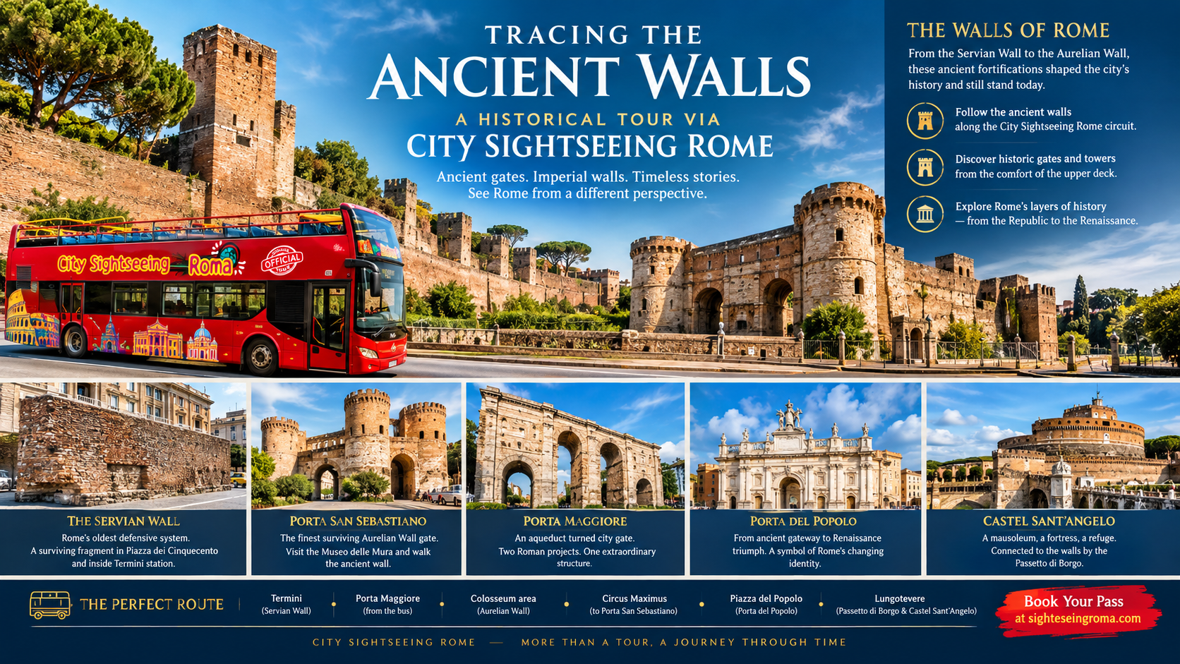Tracing the Ancient Walls: A Historical Tour via City Sightseeing Rome