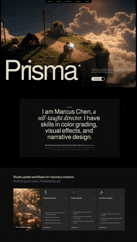 Prisma template preview